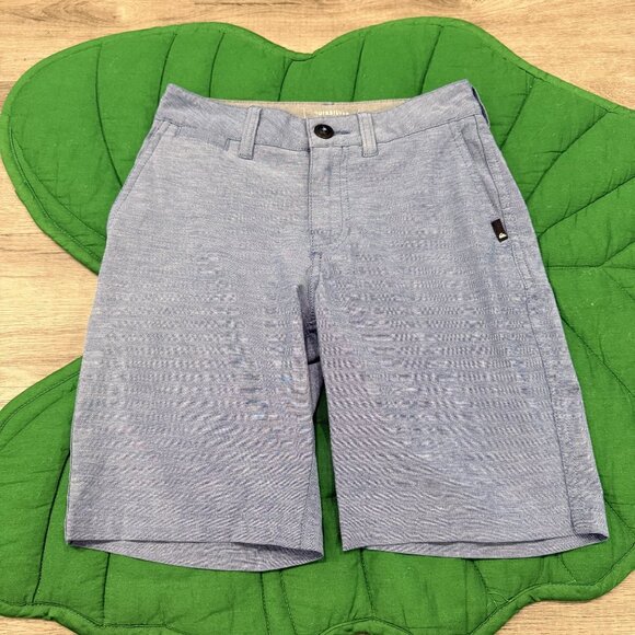 Quiksilver Boy 24 8 Amphibian Blue Short DryFlight Water Repellent 4 Way Stretch - Picture 1 of 6